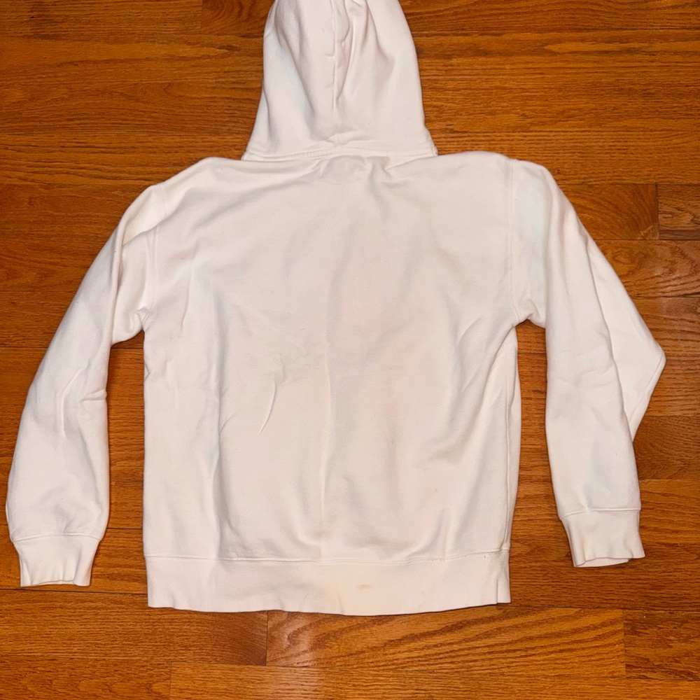 🍎TNA White Pullover Hoodie with Subtle Logo Trim - Picture 2 of 4
